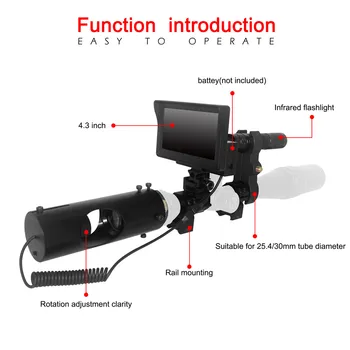 Greitas fotografavimas LED 850nm Infraraudonųjų spindulių Lazerio SPINDULIŲ Naktinio Matymo Geležinkelių taikymo Sritis Riflescope Medžioklės Kameros Aprėptis Red Dot 