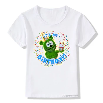 Gummy Bear Berniukas T-shirt Mados Asmenybės Vaikų Vasaros Juokinga Atsitiktinis Vaikų Berniukų, Mergaičių Marškinėliai Vasaros Atsitiktinis trumpomis Rankovėmis Viršūnes