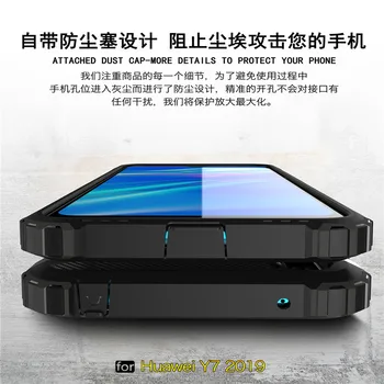 Gumos Šarvai Atveju, Huawei Y5 Y6 Y7 Y9 Premjero 2019 P Smart Z Nova 5 pro Garbės 8S 8A 9X 10i 20 Hibridinių Standžiųjų Patikima Poveikio Dangtis