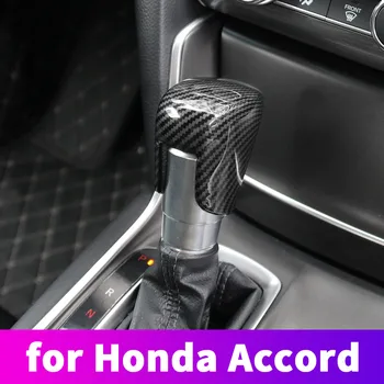 Honda Accord 10 2018 2019 2020 2021 Automobilio Pavarų perjungimo Svirties Dangtelis Pavarų Perjungimo Rankenėlės Pavarų Galvos Dangtelis, Lipdukai Anglies pluošto Priedai