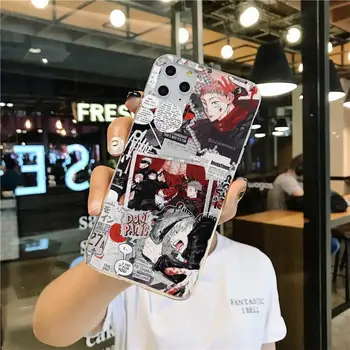 Japonijos Anime Džiudžiutsu Kaisen Telefono dėklas skirtas iphone 12 pro max mini pro 11 XS MAX 8 7 6 6S Plus X 5S SE 2020 XR dangtis