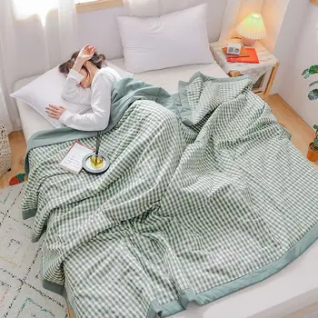 Japonijos vasaros kietas, antklodė grotelės vasaros antklodė patalynės plauti medvilnės oro kondicionavimo antklodė plona antklodė vasaros antklodė