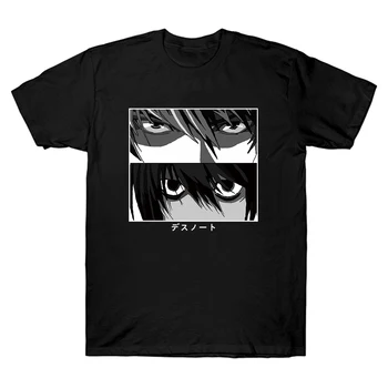 Japonų Anime Death Note, Animacinių Filmų Marškinėlius Kira L Grafinis Tees Harajuku Vasaros Vyrų, Moterų Topai Unisex Tee