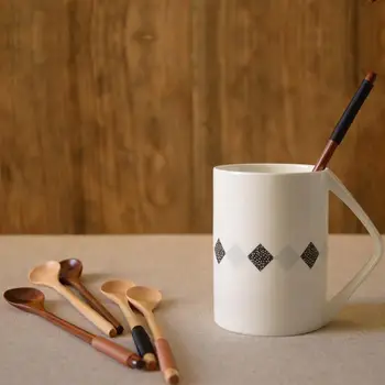 Japonų Medinės Kavos Ilga Rankena Šaukštas Ekologišką Sveiką Stalo Netoksiškas Virtuvės Kūrybos Kietas Maišykite Stick