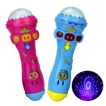 Juokinga Apšvietimo Žaislai Vaikams Jouet Bebe Flash Mikrofono Modelį, Mielas Mini Belaidė Muzika, Karaoke, Šviesos Kūdikio Žaislai Modelis Dovana