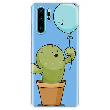 Kaktusas Derliaus Gėlių Padengti Telefoną Atveju Huawei P40 30 P20 Mate 30 20 10 Pro P10 Lite P Smart Z 2019 Coque 
