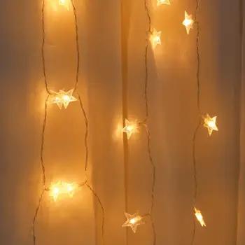 Kalėdinė Girlianda USB Užuolaidų Star LED Styginių Šviesos Pasakų Varveklis 2.5 M Vestuves Lango Lauko Apdailos Šviesos