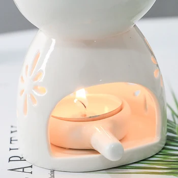Keramikos Aromatas Degiklis Eterinio Aliejaus Lempa Hollowing Žvakių Laikiklis Smilkalų Censer Aromaterapija Krosnis Žvakidė Naujas