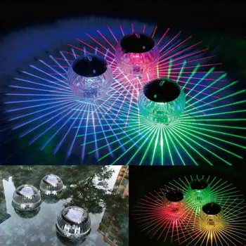 Kintama Šviesos diodų (LED) Diskoteka Šviesos Baseinas Vandeniui LED Saulės energiją, Įvairių Spalvų Keitimas Vandens Drift Žibintas Žibintai