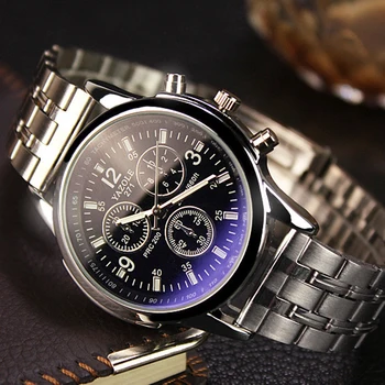 Klasikinis Dizainas Vyrai Laikrodžiai YAZOLE Blue Ray Kvarciniai Laikrodžių Vyrams iš Nerūdijančio Plieno Juosta atspari Vandeniui reloj hombre Verslo Vyrų Laikrodis