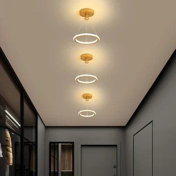 Kūrybiškumo LED Šviestuvai Lempos Kambarį Miegamojo, Koridoriaus Patalpų Žiedo Apšvietimo Žibintai Lubų Mount Šviestuvas Blizgesio