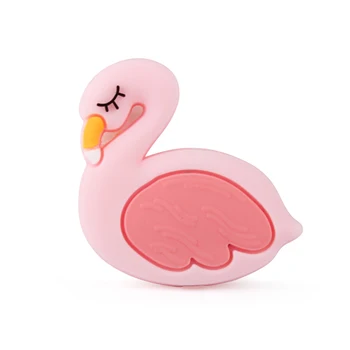 Laikyti&Augti 10VNT Kūdikių Silikono Flamingo Karoliukai Kūdikių Moliniai Žaislai, Kūdikių Teethers Burnos Priežiūros Produktus 