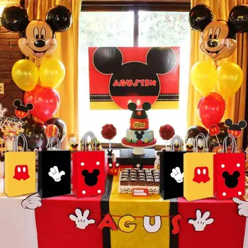 Laimingas Disney Mickey mouse vaikas, gimtadienio Vienkartiniai indai 