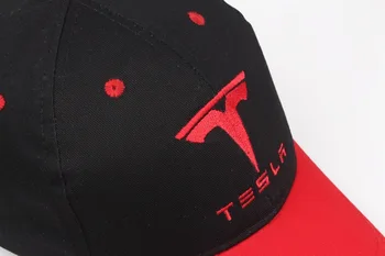 Lauko Sportas Beisbolas Bžūp Siuvinėjimo Automobilių Tesla Logotipas Lenktynių Kepurės Vyrai Moterys Snapback Kepurės Aukštos Kokybės Medvilnės Trucker Hip-Hop Skrybėlę