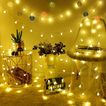 LED Kamuolys Girliandą Žibintai USB/Baterija Pasakų Styginių Šviesos Vandeniui Kalėdų Eglutė Vestuvių Namų Patalpų Apdailos, lempos