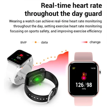 LIGE 2021 Naujas Pilnas Touch Smart Watch Moterų Vandeniui Apyrankę Širdies ritmo Monitorius Miego Stebėti Smartwatch Vyrai, Skirtų 