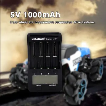 Liitokala Lii-500 18650 LCD Ekranas Įkroviklis 26650 21700 14500 10440 4 Slots NiMH, li-ion Smart Baterija, Kroviklio Adapteris
