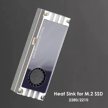 M. 2 SSD Aušintuvo Heatsink Skaitmeninių Rinkinių Temperatūros Ekranas su Turbo Aušinimo Ventiliatorius Office Rūpintis Kompiuterių Reikmenys