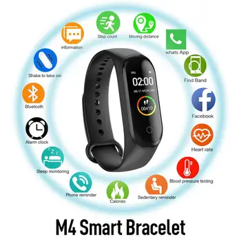 M4 Smart Juosta Sporto Smart Watch Vyrų Moteris Kraujo Spaudimas, Širdies ritmo Monitorius Fitneso Apyrankės, Skirta 
