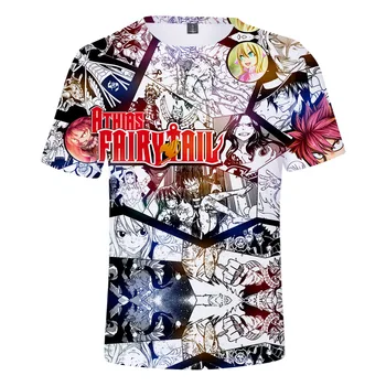 Mamba viršuje Fairy Tail Marškinėliai 3D Salamandros Vasaros vyriški marškinėliai Atostogų Anime Marškinėlius Mados Moterų Palaidinukė Vyrų Paplūdimio Drabužiai