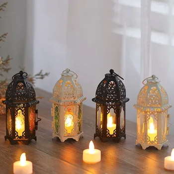 Maroko Žibintų Arbata Šviesos Lempa, Žvakė Turėtojas Paramos Kabinti Sode Vestuvių Dekoro Kambaryje Romatic Apdaila Meno Reikmenys