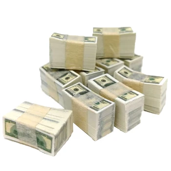 Masto Pluoštas Miniatiūriniai Žaisti Pinigų Us $100 / $1Banknotes Lėlės Namų Aksesuarų Vaikams 