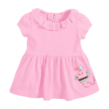 Mažai Specialistė, 2021 M. Vasaros Suknelė Rožinės spalvos Kūdikių Mergaitės, Gražių Drabužių, Minkštas Dėvėti Vaikams, Komfortą Suknelė Vaikams nuo 2 iki 7