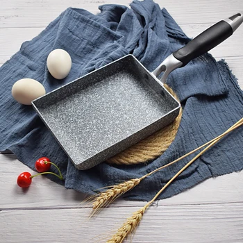 Mažas Tamagoyaki Valcavimo Maifanite Akmuo Japonų Stiliaus Aliuminio Lydinio Namuose Kiaušinių Omletas Ne Klijuoti Keptuvėje Pusryčiai Virtuvė
