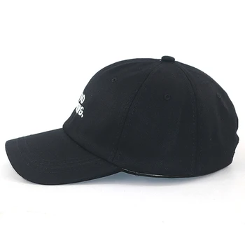 Medvilnė, siuvinėjimo TIESIOG NIEKO nedaryti beisbolo kepuraitę naujas vyrų moterų mados tėtis skrybėlės lenktas saulės kepurės juoda sporto snapback skrybėlę