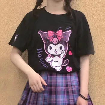 Medvilnės Originalus Juoda Saldus Lolita Girl marškinėliai Moteris Studentų korėjos Prarasti Vasaros 2021 Kuromied Tees Marškinėlius Atsitiktinis Jk Drabužiai