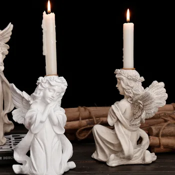 Melstis Angelo Skulptūra Žvakių Laikiklis Derliaus Žvakidė Namų Puošybos Ornamentais Lovecrafts Baldų Dovanos, Vestuvių Dekoravimas