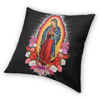 Mergelės Marijos Gvadalupės Pagalvėlių Apvalkalus, Sofos Namų dekoro Meksikos Katalikų Šv Aikštėje Mesti Pagalvę Padengti 40x40