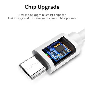 Micro USB Kabelis 2.4 Nailono Greitas Įkroviklis USB C Tipo Duomenų Kabelis Samsung 