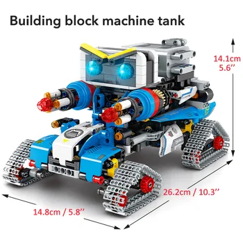 Miestas techninės RC Robotas Transformacijos Lenktynių Automobilių Blokai Kūrėjas Nuotolinio Valdymo Robotas Ginklų Plytų Žaislai Vaikams