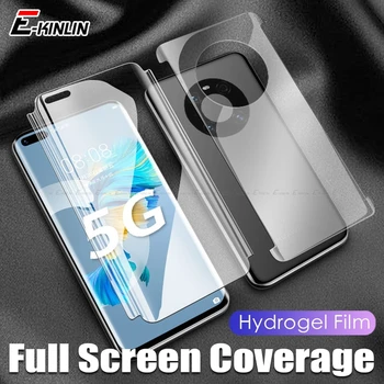 Minkštas Clear Screen Protector For Huawei Mate 40E 40 RS 30 30E 20 Pro Plus Y8p P Smart S HD TPU Hidrogelio Filmas Sienos Rėmo Lipdukas