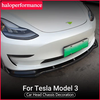 Model3 Naujas Anglies Pluošto ABS Automobilio Bamperio Splitter Lūpų Kūno Komplektas, Spoileris, Difuzorius Apsaugas Tesla Model 3 2021 Priedai