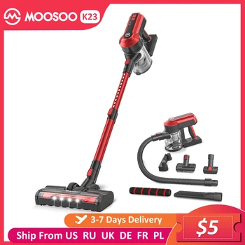 MOOSOO K23 4-in-1 Nešiojamų Stick Vacuum Cleaner Namų 23kPa 300W Dulkių Surinkėjas Kilimų Grindimis naminių Gyvūnėlių Plaukų plovimo Mašina