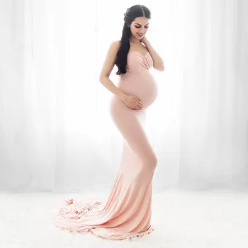 Moterų Pregnants Fotografijos Rekvizitai Nėštumo Suknelė Off Peties Ilgomis Rankovėmis Motinystės Spausdinti Suknelė Nėščioms Moterims Suknelė Платье