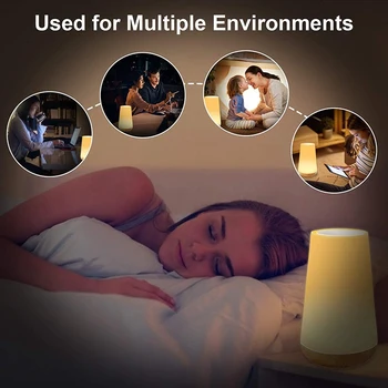 Naktį Šviesos Susisiekti Lempa USB LED Spalvinga Nešiojamų Naktiniai RGB Šviestuvai su Nuotolinio Valdymo Babyroom Miegamojo, Biuro-ABUX