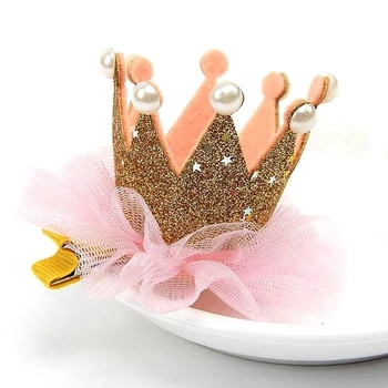 Nauja Vaikų Princess Crown Staigius Mergaičių Mados Nėriniai Žiburių Suaugusiems, Vaikams, Plaukų Papuošalai BB Plaukų Clips Aksesuarai, galvos Apdangalai