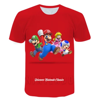 Naujas Animacijos Mario 3DChild Skatinimo Marškinėliai Vaikams Vasarą Berniukas Drabužius Metų Mados Viršuje, Trišakiai Vaikams Visas Rungtynes, Berniukų Drabužiai