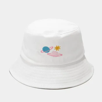 Naujas Atvykimo Pavasario Vasaros Panama žvejo skrybėlę kūrybos asteroidas siuvinėjimo Kibiro kepurę lauko universalus sulankstomas skėtį nuo saulės skrybėlę