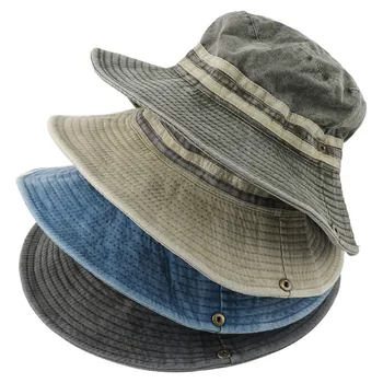 Naujas Aukštos Kokybės Plauti Medvilnės Mens Kibiro Kepurę Boonie Hat Bžūp Moteriški Vyrai Dryžuotas Dizainas Saulės, Skrybėlės, Pėsčiųjų, Kempingas Skrybėlę