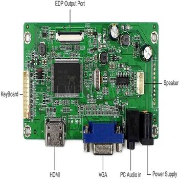 Naujas EDP Kontrolės Valdyba Stebėti Rinkinys B156XTN04.0 B156XTN04.1 HDMI+VGA LCD LED ekrano Valdiklio plokštės Tvarkyklės