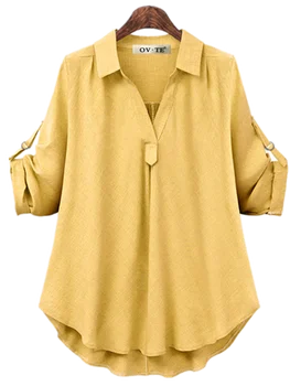 Naujas Plus Size Laisvi Moteriški Palaidinės Vasaros Viršūnes Geltona Femme Atsitiktinis Moterų Marškinėliai Trumpomis Rankovėmis Palaidinė Mergaitėms Naujas Blusas