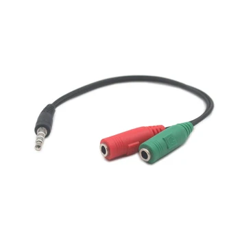 Naujausias Headphone Splitter Cable 3.5 mm Y Audio jungtis Splitter Pratęsimo Kabelis, 3.5 mm Male 2 Uostą 3.5 mm Female AUX 3.5 Jack Kabelis