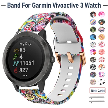 Naujoji Minkšto Silikono Dirželis Garmin Vivoactive 3 Žiūrėti Watchband Garmin Žiūrėti Sporto Riešo Juostos Priedai 20/22mm Apyrankė