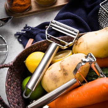 Nerūdijančio plieno Vaisių, Daržovių Skustukas daugiafunkcinis Bulvių, Agurkų, Morkų lukštenimo sūrio trintuvė virtuvės įrankių priedai