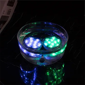 Nuotolinio Valdymo RGB Povandeninis Žibintas su baterijomis, Povandeninių Žibintų Šviesos Akvariumas Naktį Žibintai Lempa Sodo Dekoro 10 Led