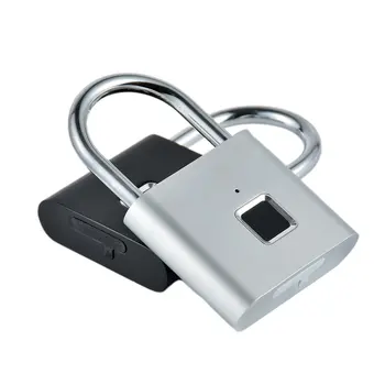 O10 Keyless USB Įkrovimo Durų Užraktas, pirštų Atspaudų Smart Spynos Greitai Atrakinti Cinko lydinio Metalo Savarankiškai Plėtoti Chip Anti-Theft